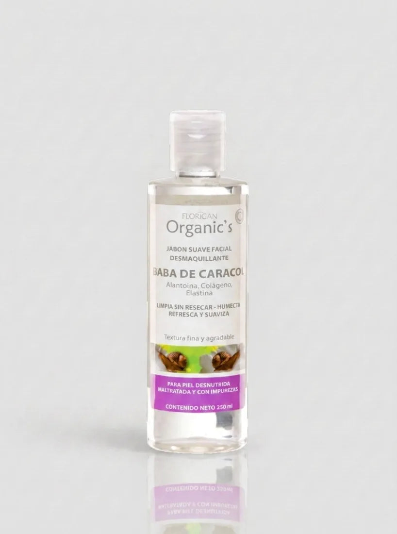 Jabón Facial Desmaquillante de Baba de Caracol Florigan 250 ml